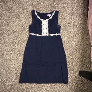 Navy and gold Lilly Pulitzer dress